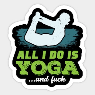 All I Do Is Yoga and Fuck Sticker